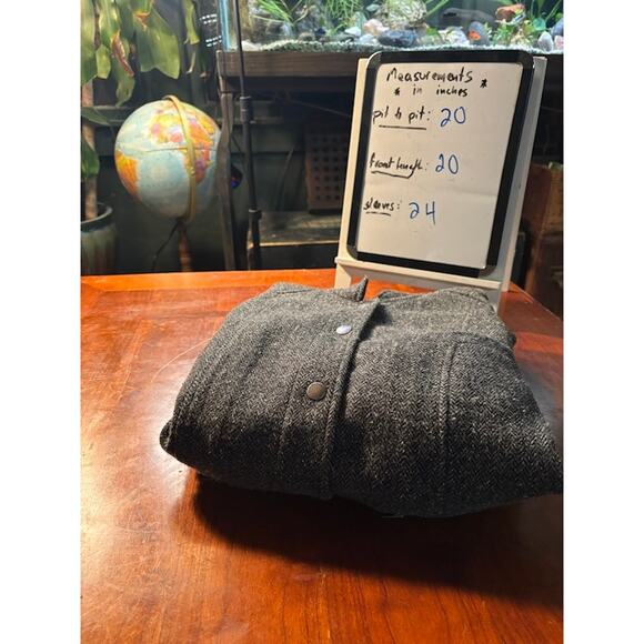 L. L. Bean jacket Women's size small herringbone wool silk blend ELBOW PATCHES! - Picture 7 of 7